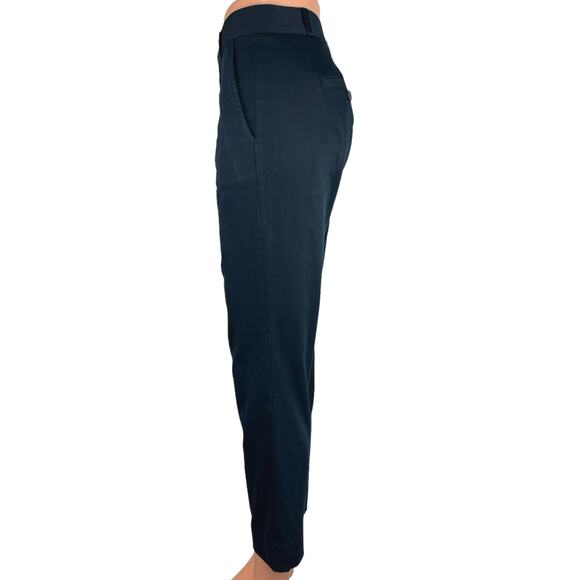 Banana Republic Navy Blue Mid Rise Career Cropped Straight Leg Pants Size 2 - Picture 2 of 5